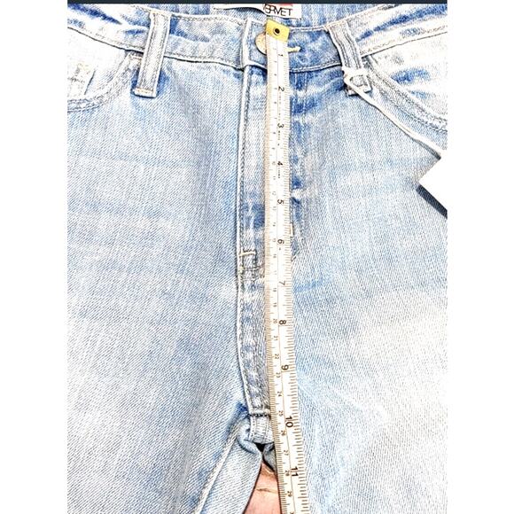 Vervet High Rise Crop Wide Leg Jean Distressed Hem Light Wash Womens Size 25 NWT - Picture 9 of 9
